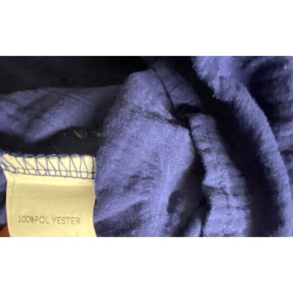 Betianro Women’s  1/3 Button Down Blue Shirt Long Sleeve XXL Blouse New - Picture 5 of 7